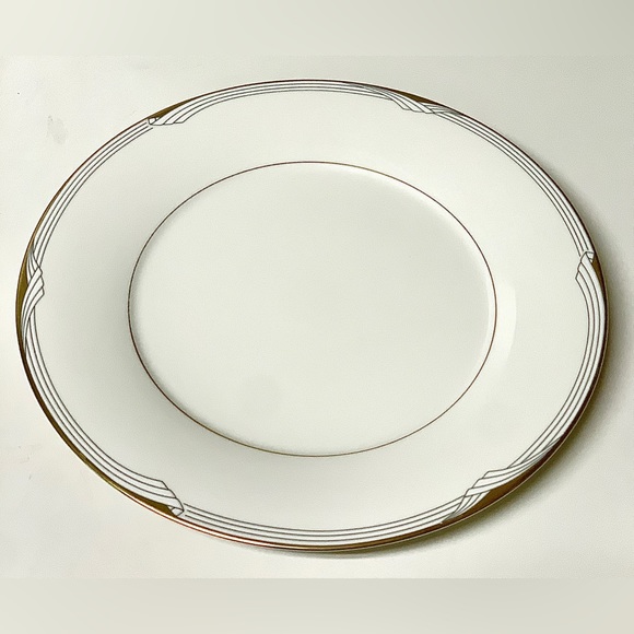 Vintage Discontinued NORITAKE GOLDEN COVE Gold Trim 10.75” Dinner Plate - Picture 7 of 9